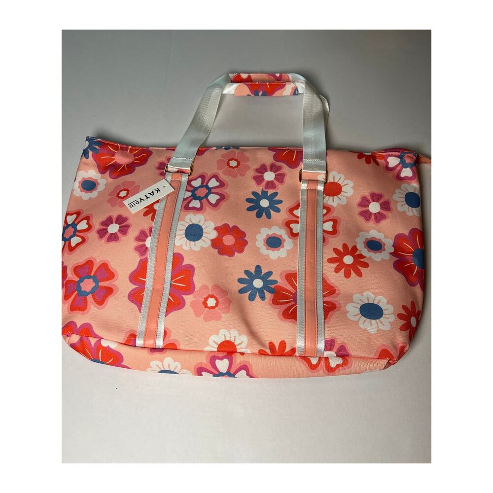 Katydid Flower Power Women's Tote Bag, Floral Tote,‎ Summer Bag, NWT